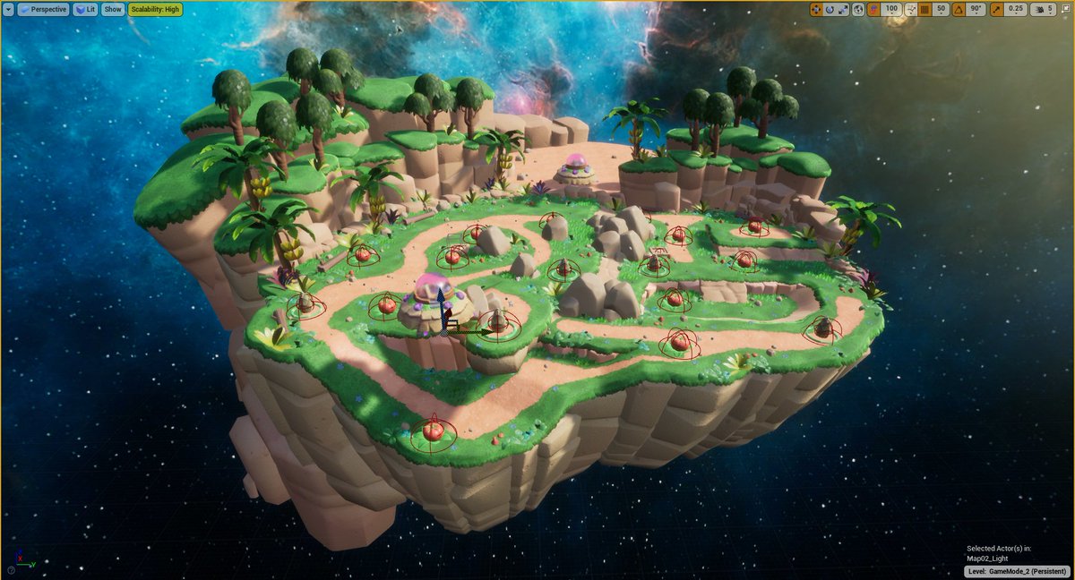 PlayBMB's tweet photo. Come visit the fruit planet😊

#leveldesign #indiedev #indiegame #gamedev #ue4 https://t.co/DOda7gvhQ9