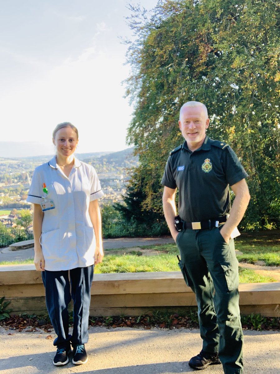 BathFalls's tweet photo. Celebrating AHP day on the Falls Car, proud to be part of this fantastic example of integrated AHP working #AHPsday #jointworking #fallsprevention ⁦@swasFT⁩ ⁦@PTOTSLTDietAHPs⁩ ⁦@VirginCare⁩ ⁦@Will_SWASFT⁩ ⁦@NHSBSWCCG⁩ ⁦ https://t.co/783EPGWZGR