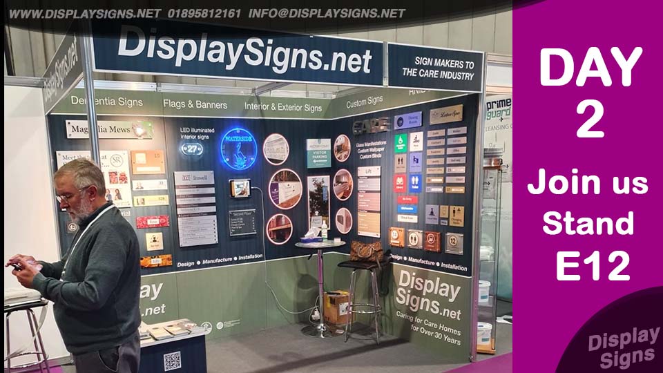 displaysigns's tweet photo. Welcome to DAY 2 @CareShow #NEC #Birmingham 
Meet our @displaysigns team on stand E12!
https://t.co/xOk5Hh281v
01895812161

#freebies #samples #carehomes #signage https://t.co/rhRI2wRDdj