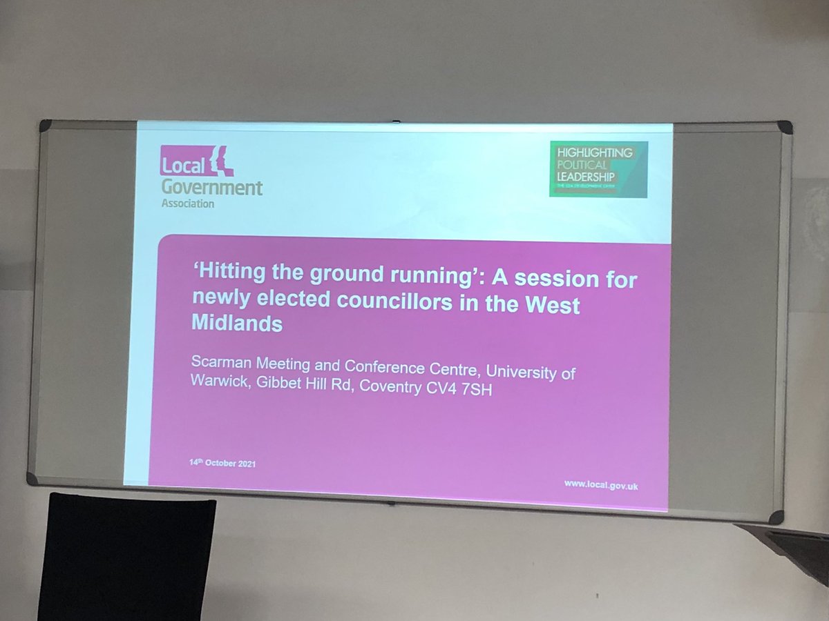 Getting ready to “Hit the ground running” … a session for newly elected councillors in the West Midlands! Great to be back on site and meeting members in the region #LGA #teamwm #WestMidlands #localgov