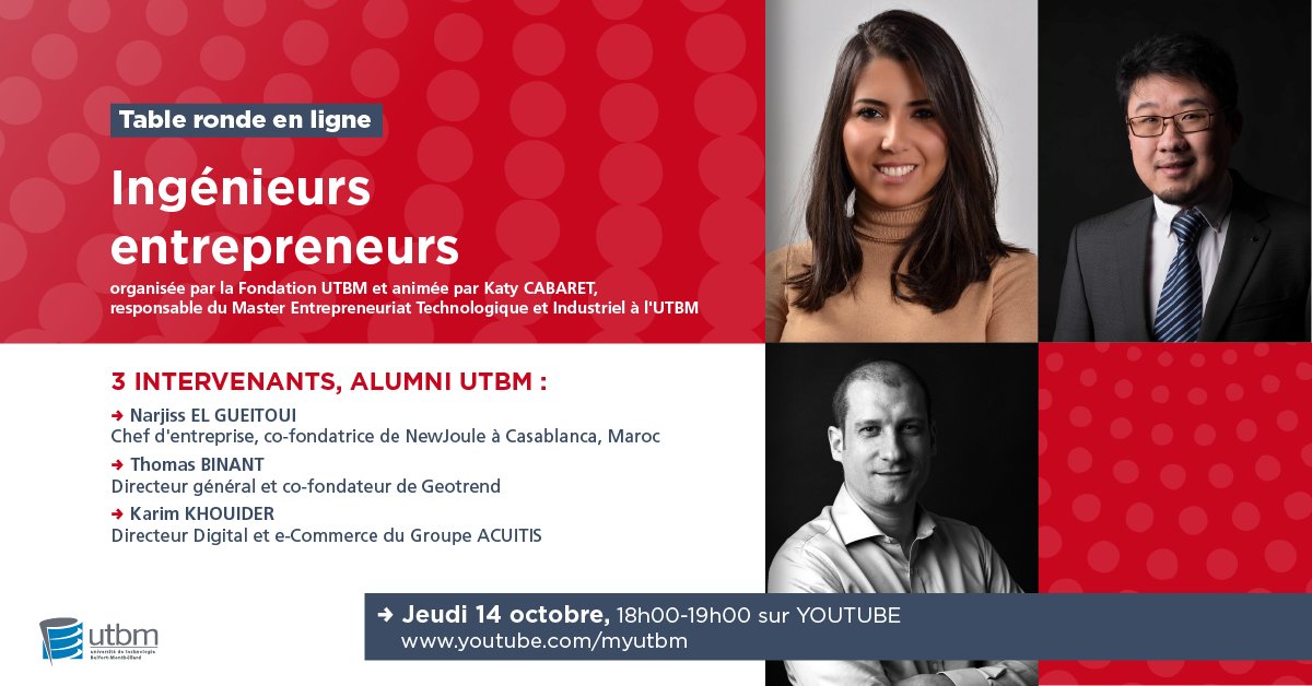 Venez me retrouver en live sur Youtube à bit.ly/3iUVxy0 Jeudi 14 octobre, 18h à 19h.
👉 Et tout savoir sur la vie d'entrepreneur de la tech !
⠀
#startup #entrepreuneur #innovation #story #innovation #utbm