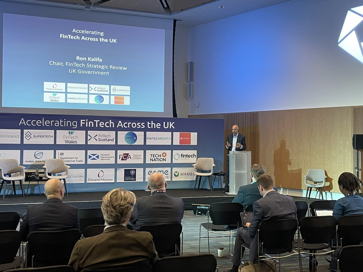 Great to hear from <a href="/JohnGlenUK/">Rt Hon John Glen MP</a> &amp; Ron Kalifa today in Glasgow on how we continue to drive and enhance the UK’s world class fintech industry through true collaboration. #FintechAcrosstheUK