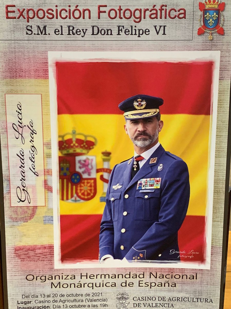 JosGOSALBEZ1's tweet photo. ⭕ | En la exposición fotográfica de S.M Felipe VI.
Exposición de treinta imágenes de SM Felipe VI, organizada por la Hermandad Nacional Monárquica de España.
Mi apoyo total a la monarquía parlamentaria como forma de gobierno en España
Gran trabajo #GerardoLucio
#HMNE https://t.co/x8vUrWQ2K2