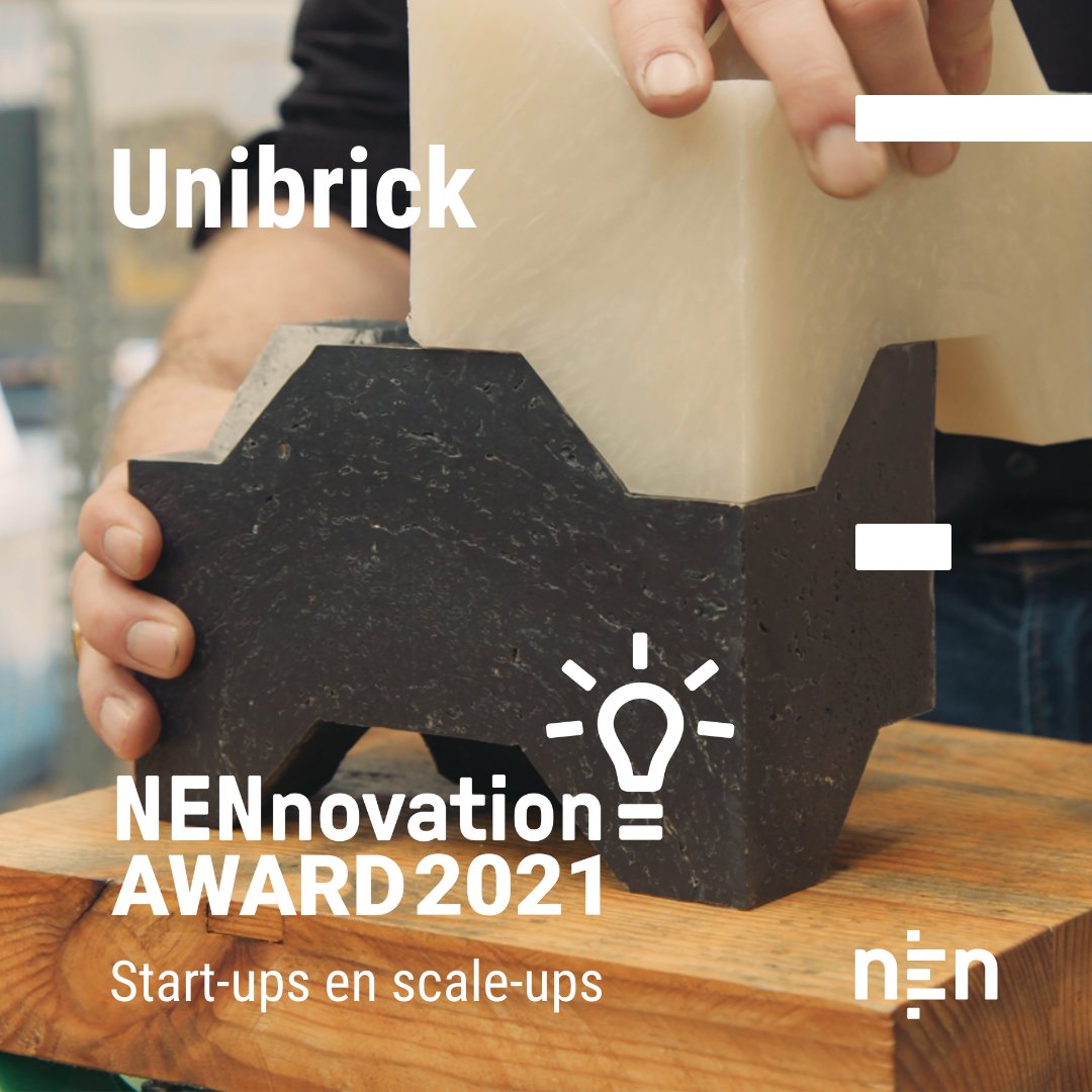 Unibrick is de winnaar van de #NENnovationAward in de categorie start-ups en scale-ups. Unibrick laat met hoogwaardige technologie zien dat #plastic op eenvoudige wijze te verwerken is tot een bouwproduct dat betrouwbaar genoeg is om mee te bouwen en in te wonen. #innovatie