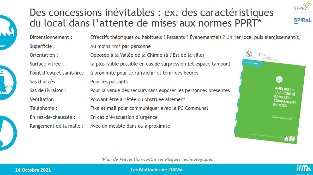 RisquesMajeurs's tweet photo. #MatinaleIRMa / J-O Panier @SaintFons
➡️Pour les #risquesmajeurs opter pour la mise à l'abri #POMSE
↪️3 axes pour maintenir opérationnel un POMSE : achat de matériel, formation, protocole https://t.co/GKvOQwrI18