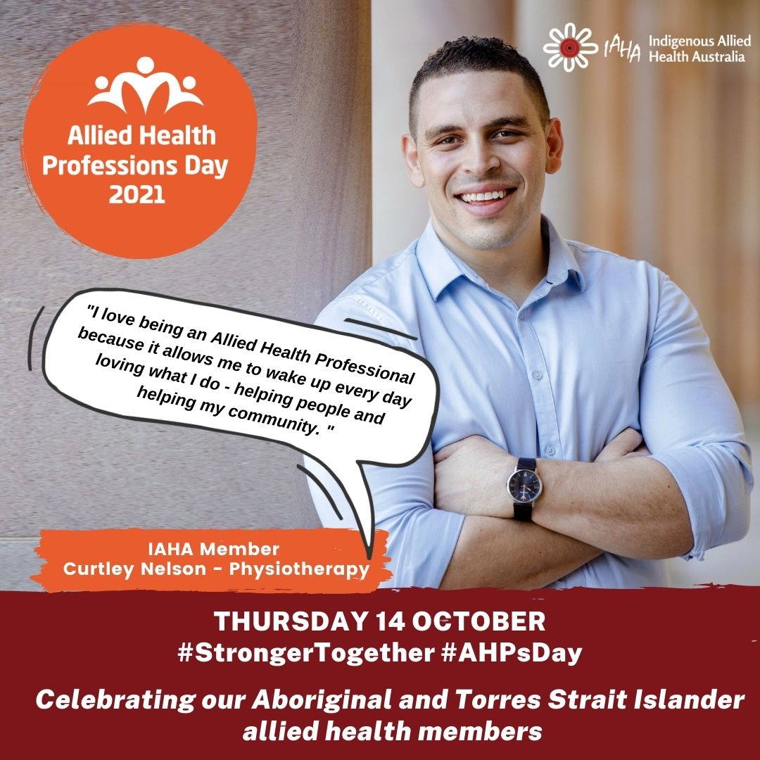 IAHA_National's tweet photo. *** Celebrating our members on International Allied Health Professions Day ***

"I love being an Allied Health Professional because it allows me to wake up every day loving what I do - helping people and helping my community. " - Curtley Nelson, Physiotherapy. 

#AHPsDay2021 https://t.co/h5yp1c71mO