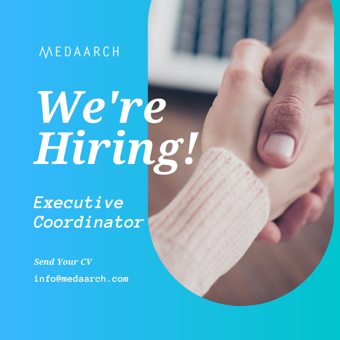 📣 NOW HIRING!📣
La Medaarch cerca una figura Executive Coordinator per progetti di innovazione e imprenditoria legati alle nuove tecnologie e agli ambiti di lavoro della società. 

Credi di essere la persona giusta? Candidati subito! 👇 
medaarch.com/medaarch-is-hi…