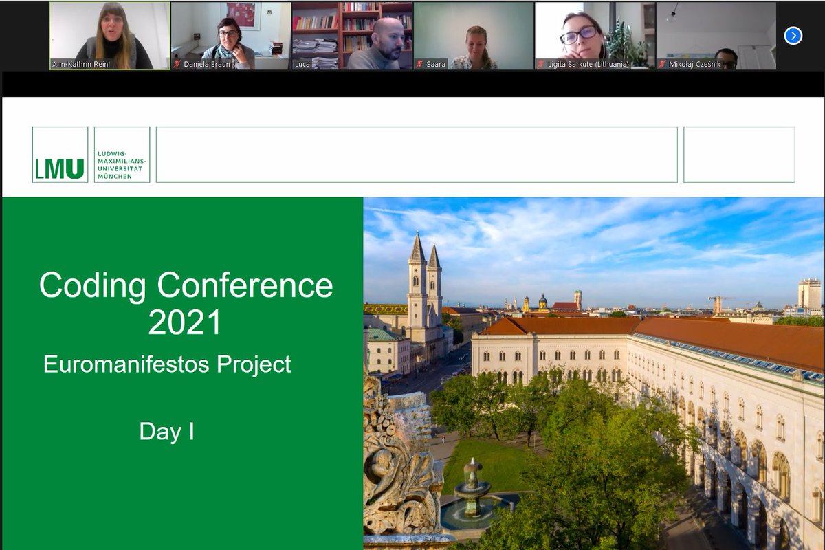 ProConEuProject's tweet image. WP2 of ProConEU, @danielabraunlmu and @AnnReinl, are teaching our expert coders how to code Euromanifestos using the Coding App developed by the @manifesto_proj team @WZB_Democracy