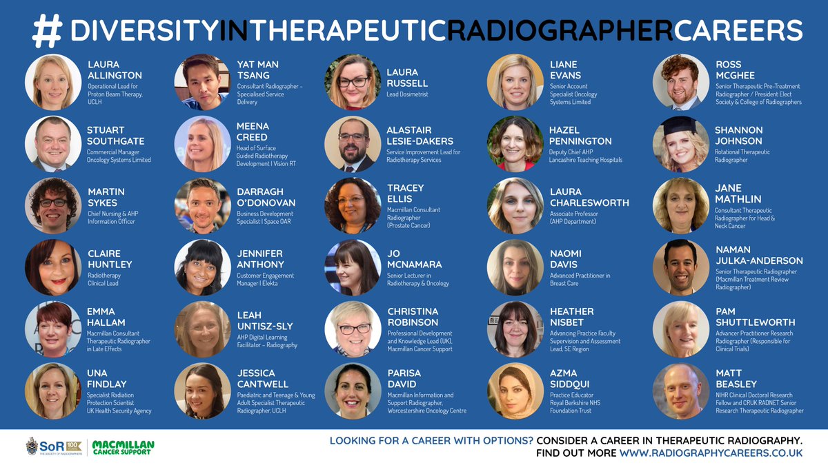 We are very proud to be part of the #AHP community and we are very proud of our members ❤️ We'd like to take a moment to celebrate those who study therapeutic radiography, and the amazing diverse #careers this option can offer. #AHPsDay #Radiography #Careers @macmillancancer
