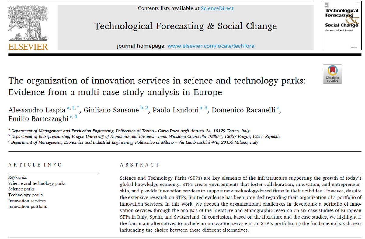 giulianosansone's tweet photo. π‘ Proud to share our #paper in Technological Forecasting and Social Change regarding European #ScienceandTechnologyParks (STPs)
π You can access the #article for free until next October 29 at this link: https://t.co/aA9M6ihD98
#innovation #research #startup https://t.co/b9zxaZHwwC