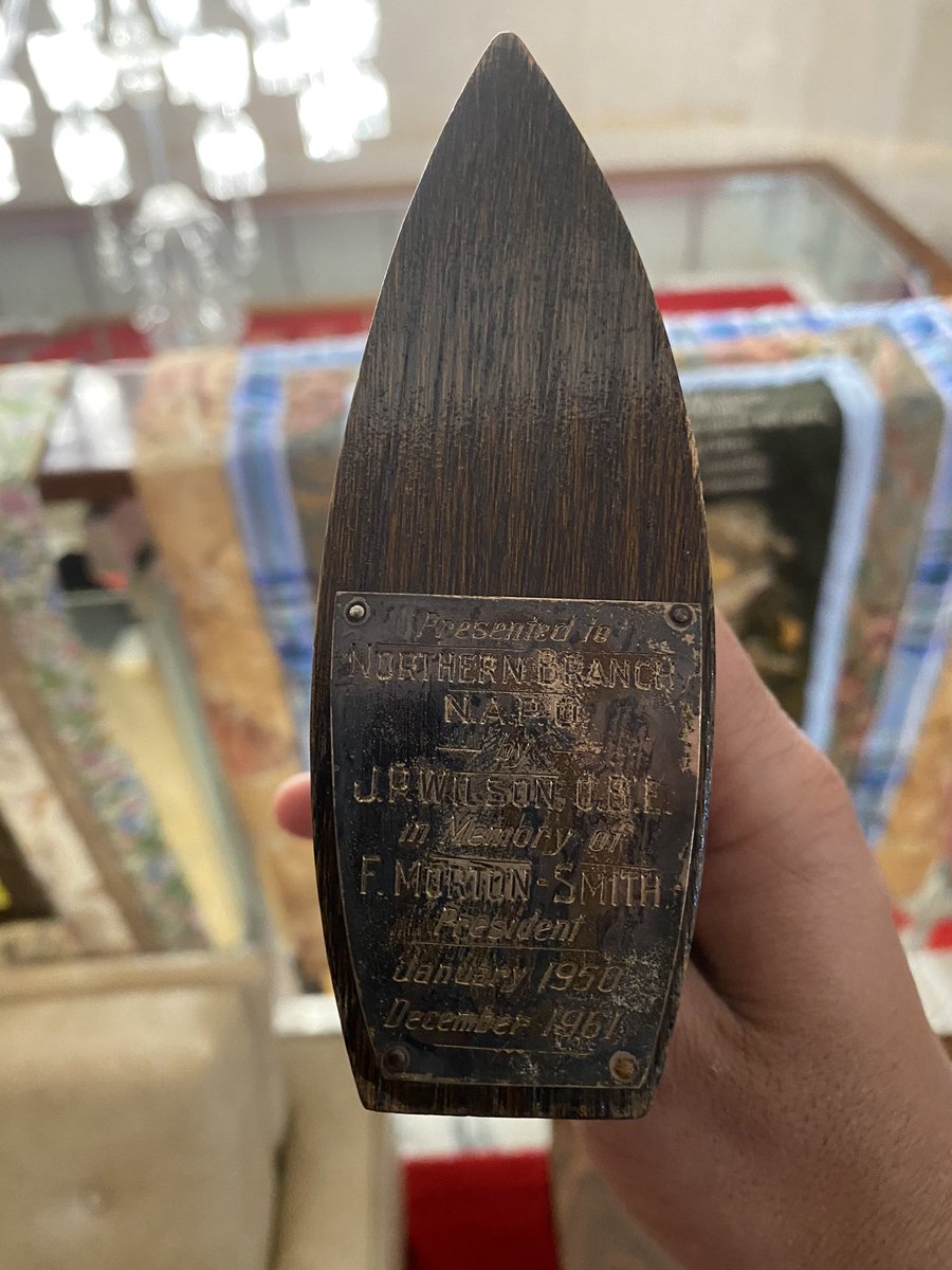 rougeranj's tweet photo. A little bit of @Napo_News memorabilia - a gavel from the 1950s presented to the northern branch of Napo (now @Naponorthumbria branch).  I’m sure @katielomas99 will be making good use of it during the sessions over the next few days. https://t.co/ej3LbCGBVU