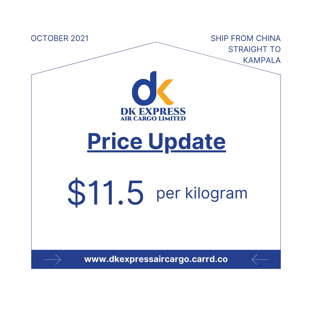 Price Update Shipping from china🇨🇳 straight to kampala🇺🇬 at $11.5 per kilogram air cargo freight & Customs clearance.
Between 7 to 10 days.
Call 0703421061.
#aircargo
#priceupdate
#shipfromchina