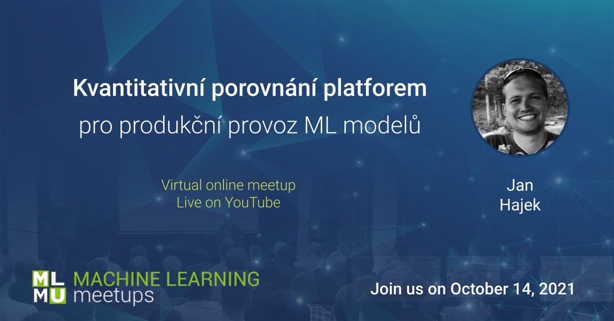 Dnes pokračujeme v sérii online přednášek. Od šesti na našem YT kanále Jan Hájek z Biano porovná platformy pro produkční provoz ML modelů.

youtube.com/c/MachineLearn…

#mlmu #ml #ai #machinelearning