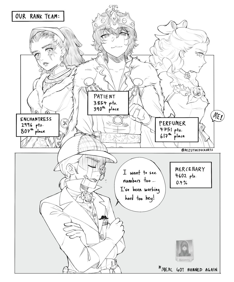 Mizutheduckarts's tweet photo. My rank team and numbers😂
#identityvmemes https://t.co/GDWx7hoqFp