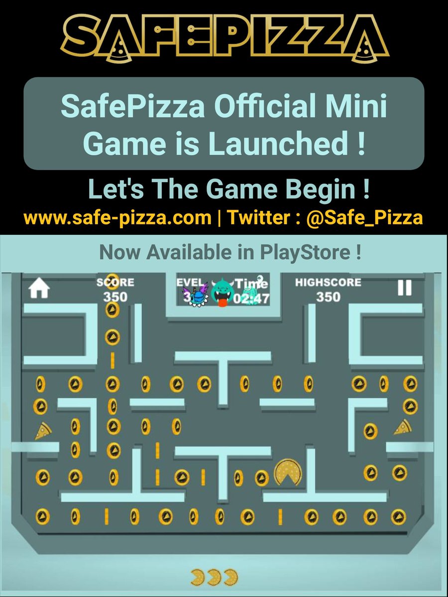 #SafePizza is getting more heated with its 1st Official Mini #Game ! Let's The Game Begin !! Download it to Eat The Pizza 🍕 #SafePizza #PizzaBucks #Gaming #NFT #Trending #OnlineGame #Binance #Elonmusk #Usa #India 🍕