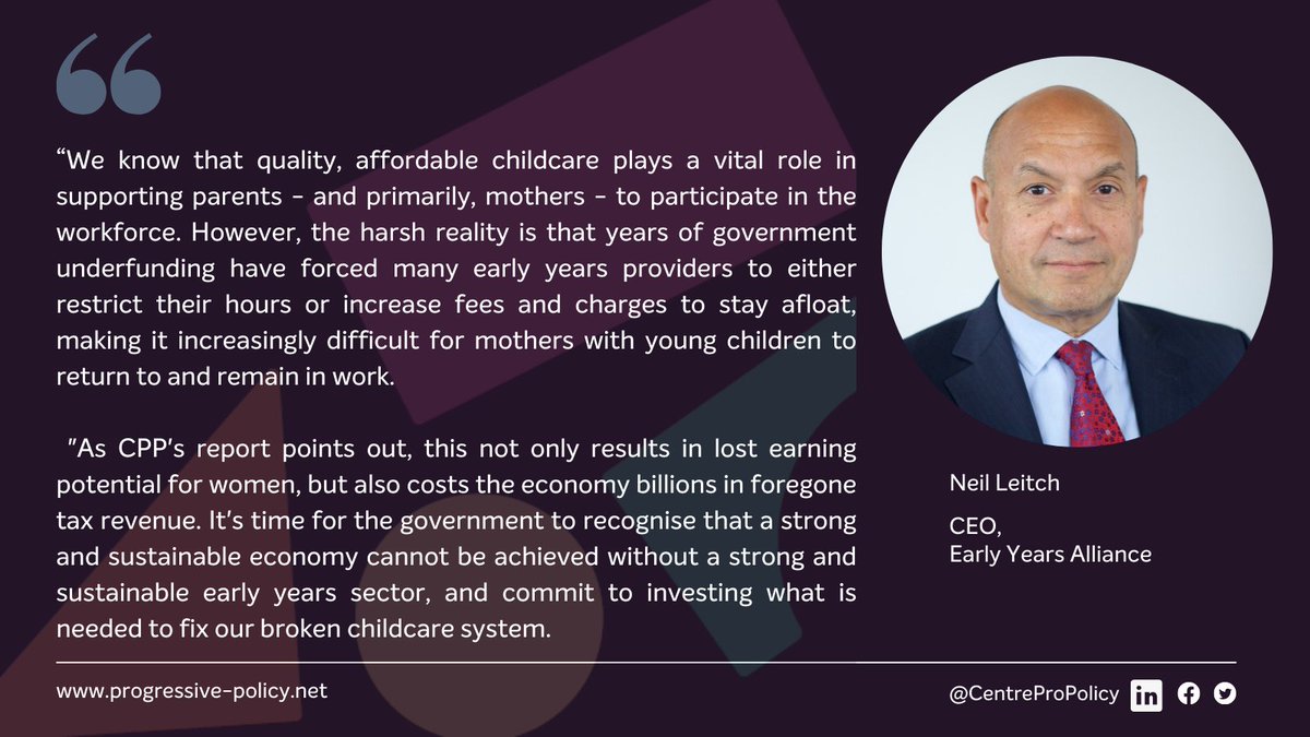 GrowthandReform's tweet photo. #CPPresearch: 🗣️ Neil Leitch, CEO of @EYAlliance reflects on CPP’s research and why a ‘strong and sustainable economy cannot be achieved without a strong and sustainable early year’s sector’
Read @Dhochlaf & @bjafranklin's full report here : https://t.co/HkAR8hgWRS https://t.co/NL17Ttf9UE