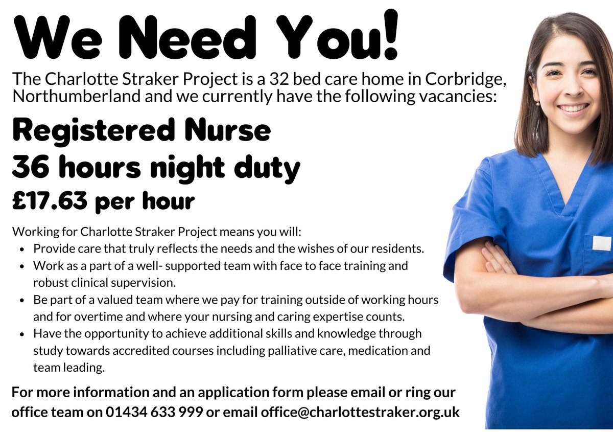 CStrakerProject's tweet image. #carehomejobs #carejobs #rgnjobs #nursingjobs #nursingcareers #northumberlandjobs #jobvacancy #northeastjobs #careassistant #carehome 

Please RT - thank you!