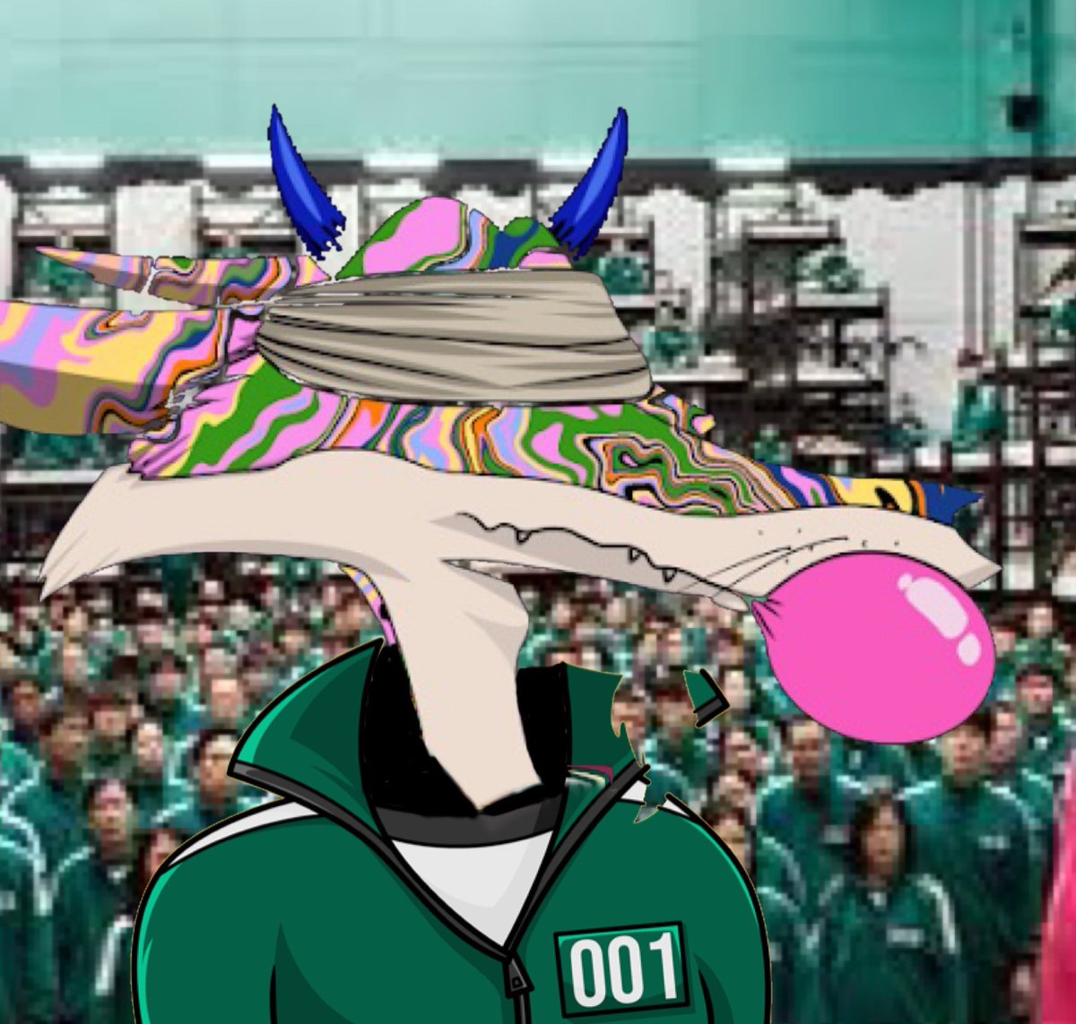 NeuroCryptAmir's tweet photo. Foxxies shilling at the squid games #foxxiearmy @FoxxiesNFT #squidgames https://t.co/ejjbIIQkHF