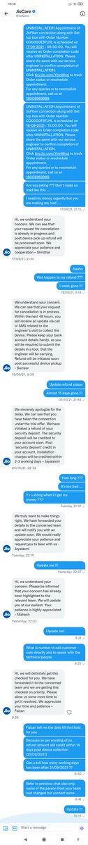 vthevishal's tweet photo. Update the status of my refund !!! @JioCare @reliancejio https://t.co/cCHNQ3gFoF