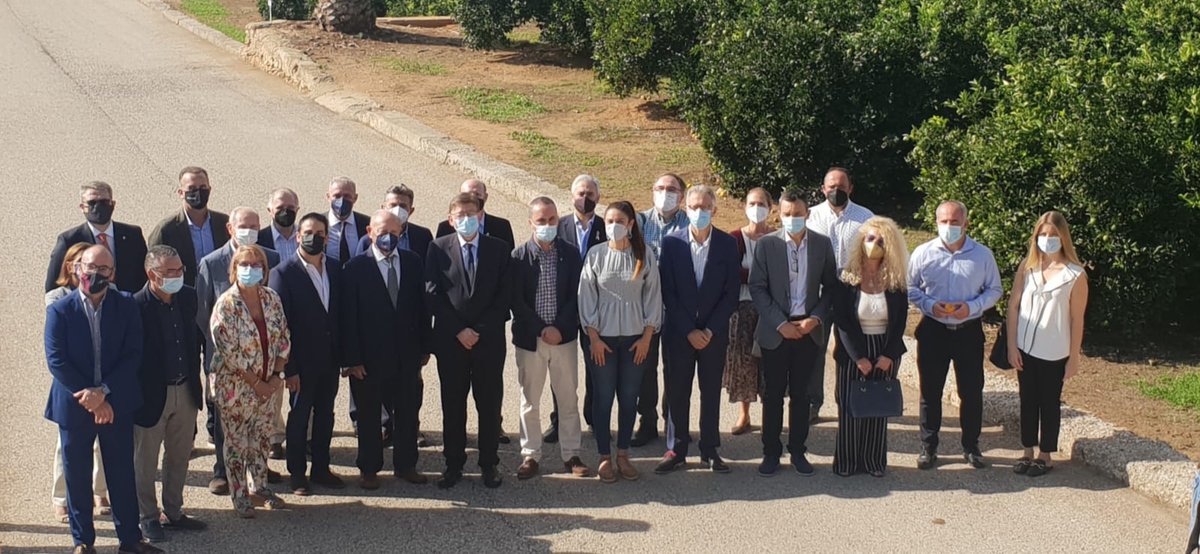 CValencianos's tweet photo. Hoy nos están acompañando muchos representantes del sector, en nuestra segunda edición del “Primer corte de la Naranja Valenciana”. 🍊 Agricultores👩‍🌾, comercios privados, supermercados🚚 y consumidores🛒, todos juntos, para dar valor a nuestros cítricos.
#detemporada #delaterreta https://t.co/h7PSliO6hD