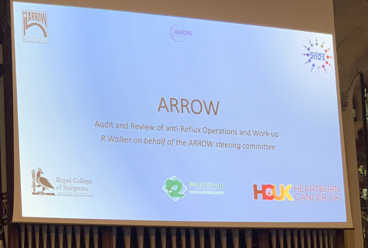 <a href="/ArrowStudy/">Arrow Study</a> investigating gastro-oesophageal reflux being presented <a href="/Augishealth/">AUGIS</a> #UGI2021 <a href="/NatalieBlencowe/">Natalie Blencowe</a> <a href="/T4UGIS/">TUGSS</a>