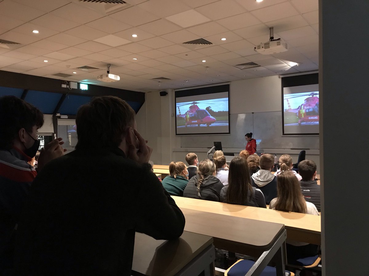 UCD_Ag_Soc's tweet photo. A great evening yesterday hosting our two chosen charities @hooves4hospice &amp; @CommunityAirAmb. Very informative talks from both charities giving us an insight in to what their organisations do and how our fundraising will aid them. Looking forward to working with them! @ucdagfood https://t.co/3e8Bwz3NbC