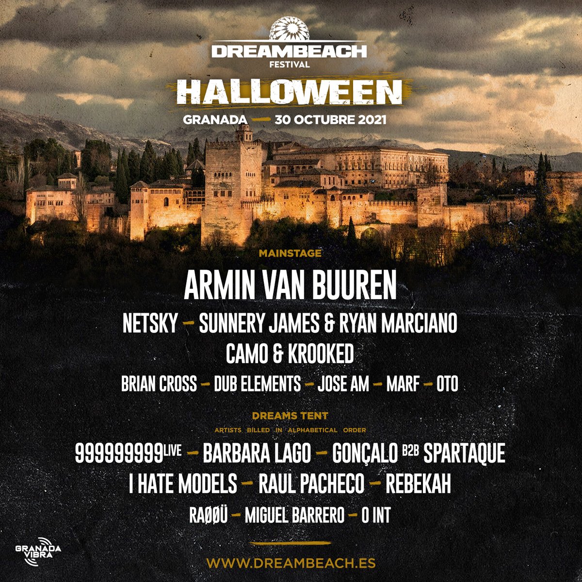 DreambeachFest's tweet photo. ¡SORTEO 2 ENTRADAS! ¡Aquí tenéis el cartel para mayor evento de #Halloween de toda España! 🔥 ¿Te quieres venir totalmente gratis? Participar es muy sencillo: 

1. Da RT + Follow.
2. Tweetea #SoyDreamer 

¡Mucha suerte! https://t.co/VkZe6vprWA