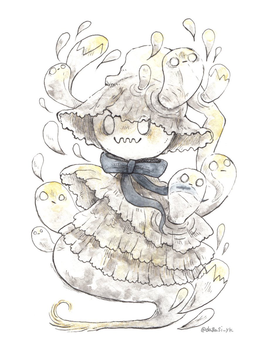 「Ghost witch👻 」|ゆ菓子@かわいいキメラのイラスト
