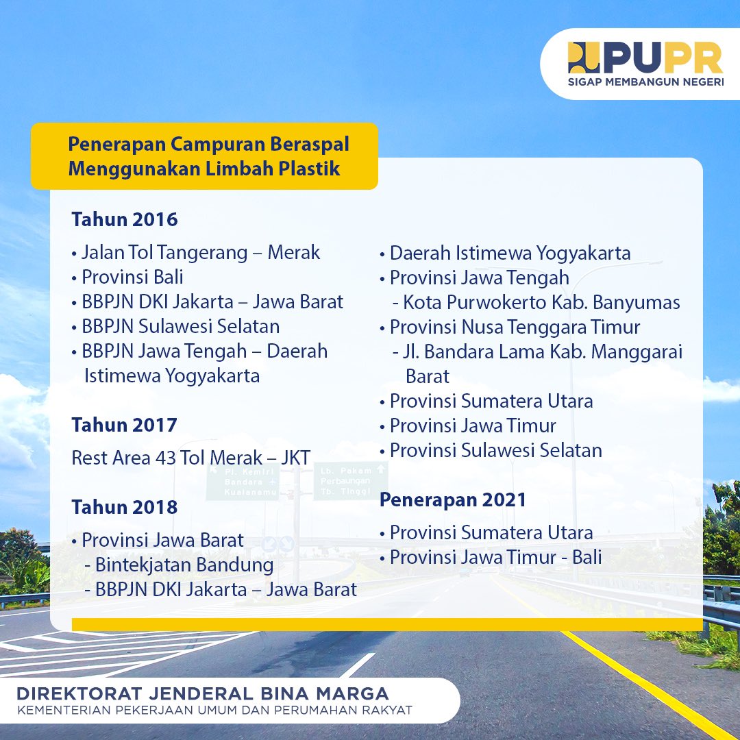 pu_binamarga's tweet photo. Apa saja ya keunggulannya? Dan di mana jalan yang sudah menggunakan teknologi ini? Yuk simak detail selengkapnya berikut ini, Sob!
#MenyambungNegeri
#SigapMembangunNegeri
#InfoBinaMarga https://t.co/KezQ6YtWlX