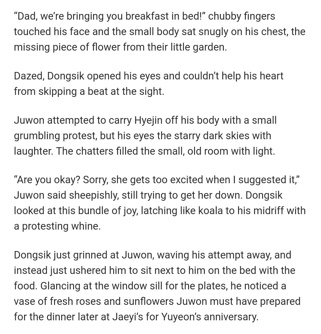 deethedoo's tweet photo. so it's 14 october, and i wrote this #BeyondEvil short (2.5k-ish?) piece because i want: 
🌹 dongsik and yuyeon to meet again, after all it's over
🌹 domestic joowon + daughter
🌹 only soft and happiness for the lee siblings and lee-han household
https://t.co/8EtJkVvPJm https://t.co/gcyFJTyUmL