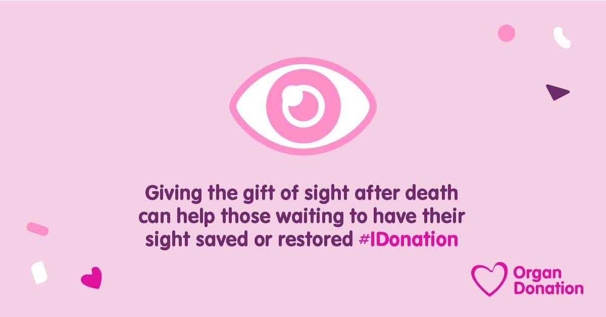 EKHUFT's tweet photo. Today is World Sight Day 👁

We're supporting the #iDonation campaign as part of @NHSOrganDonor to encourage more people to donate their corneas after death. 

Give the gift of sight.

Find out more at: https://t.co/Ghj8Xw1ubM

#IDonate #WorldSightDay https://t.co/FQc1jHhm6X