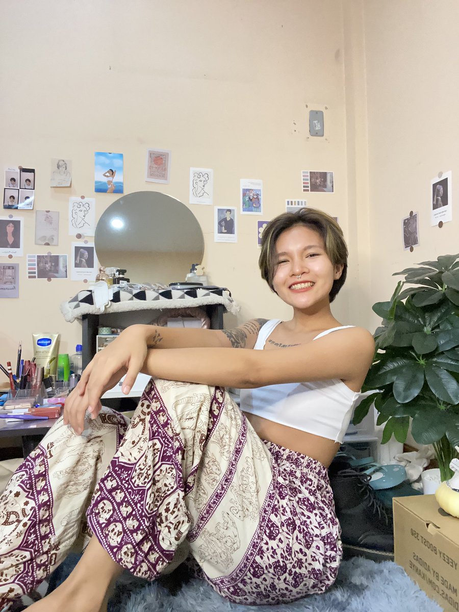 Mena_lmm's tweet photo. ชอบก��งเกงลายแบบนี้มากงะ อยากได้อีก #สาวผมสั้น https://t.co/QTQXX5G0i3