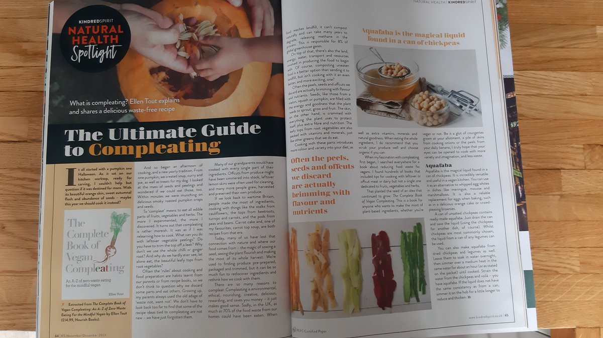 Ellen_Tout's tweet photo. A beautiful feature all about #compleating and the inspiration behind my book, including my waste-free #aquafaba dough butternut squash ravioli recipe. π Thank you @kindredmagazine π https://t.co/FrBfSACvo2