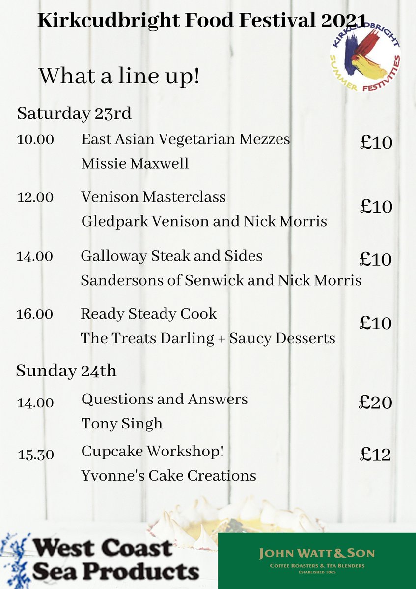 Places fast running out.  Get yourself booked on to this great line up! <a href="/KBTFoodFestival/">KBT Food Fest</a> <a href="/farmers_kbt/">KBT Farmers Markets</a> <a href="/gledpark/">Gledpark</a> @UpperSenwick <a href="/TreatsDarling/">The Treats Darling</a> <a href="/saucydesserts/">Saucy Desserts</a> <a href="/McTSingh/">Tony Singh MBE</a>