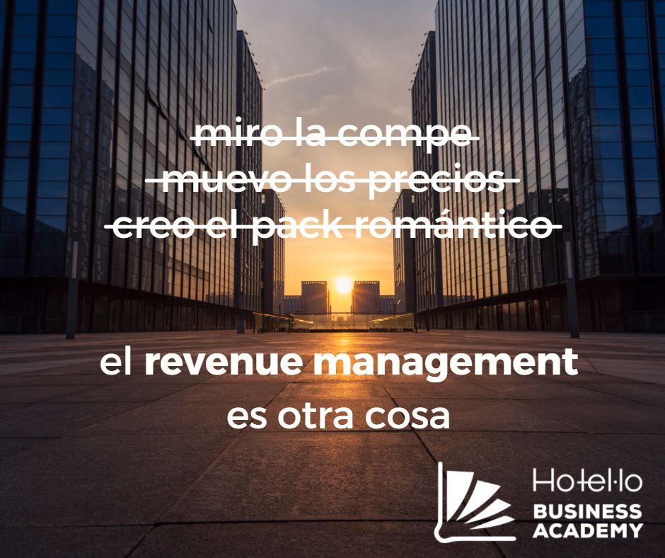 Vale la pena recordarlo.

#HotelloBusinessAcademy
#HotelloRevenueServices
#RevenueManagement
#CursosdeRevenueManagement
#RevenueByHour
#CursosOnline
#CursosPresenciales
#CursosBonificables
#Forecasting
#BeProactiveNoReactive