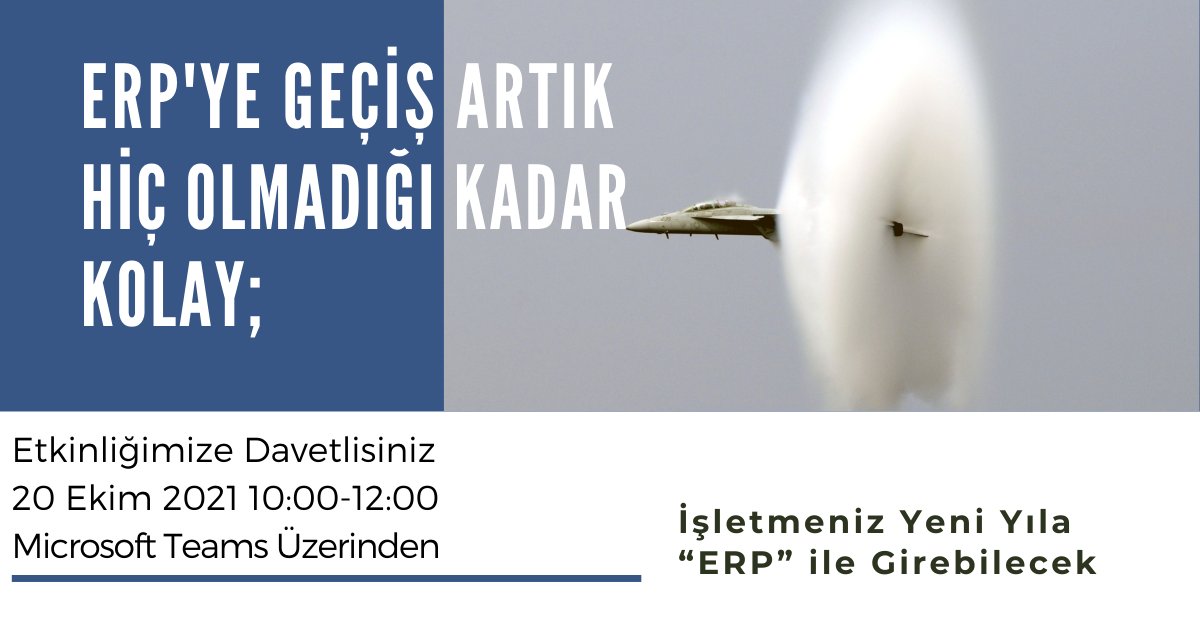 Yeni yıla ERP ile girmeniz için ERP geçişini hiç ummadığınız kadar hızlandıracak paketlerle tanışmak üzere online etkinliğimize hemen kaydolun: pargesoft.com.tr/tr/yeni-yila-e… 

#Pargesoft #Microsoft #ERP #MicrosoftDynamics365 #MicrosoftDynamics365BusinessCentralERP #microsoftteams