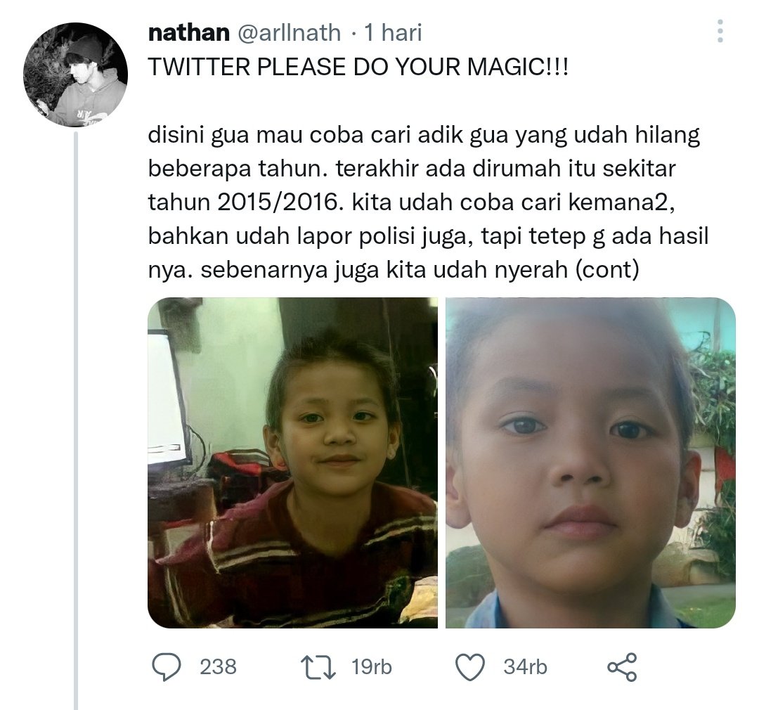 mazzini_gsp's tweet photo. Lapor Polisi, lima tahun gak ketemu ❌
Lapor ke Twitter, 24 jam ketemu ✔️ https://t.co/SPCyIyolQz