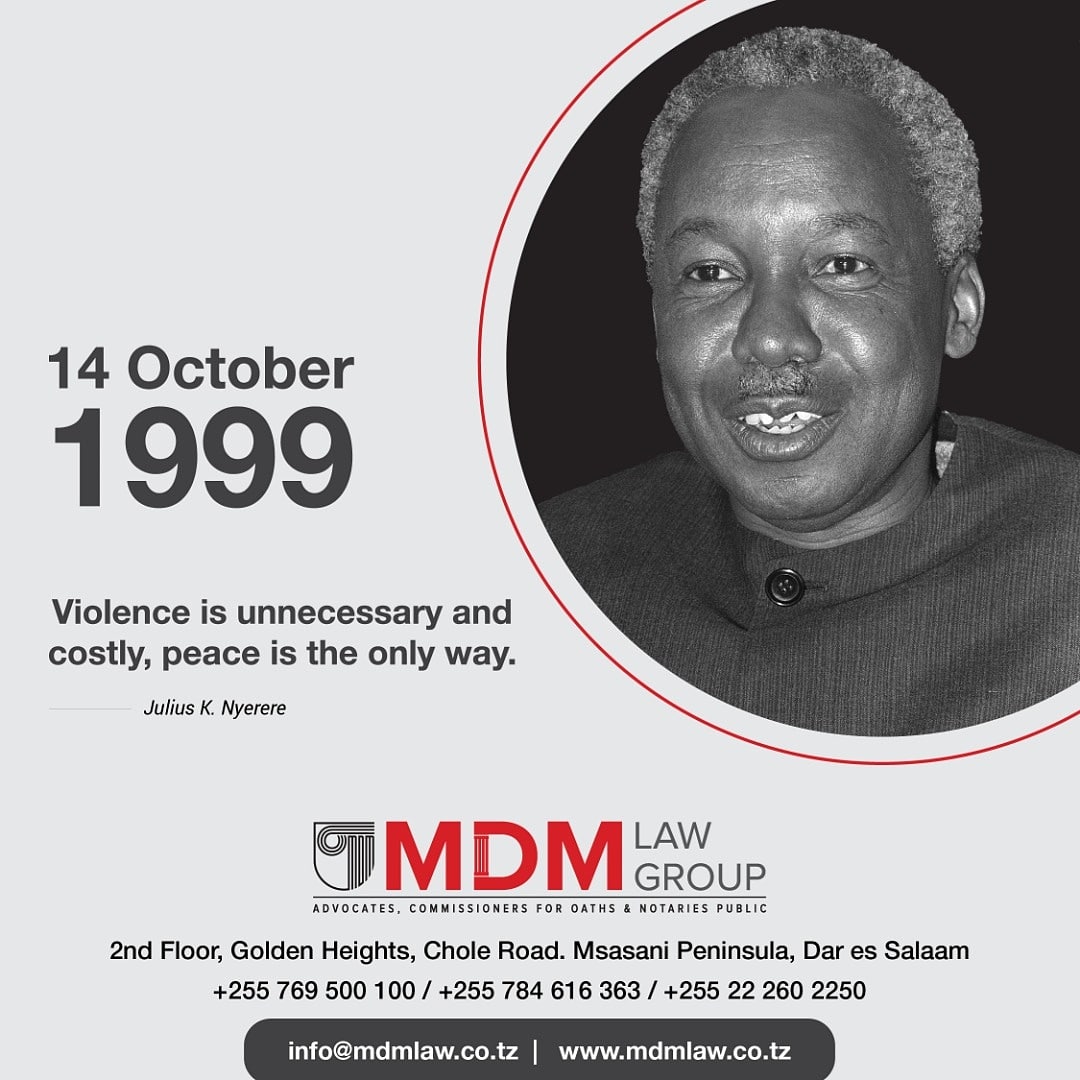 Magpie_Tz's tweet photo. Violence is unnecessary and costly,  peace is the only way.
Julius K. Nyerere 1999.

Graphics by @amour_zubery
@magpie_tz

#nyerereday
#nyererequotes
#brandinginspiration
#tanzaniainvestmentopportunities https://t.co/0CLyr5u9Q8