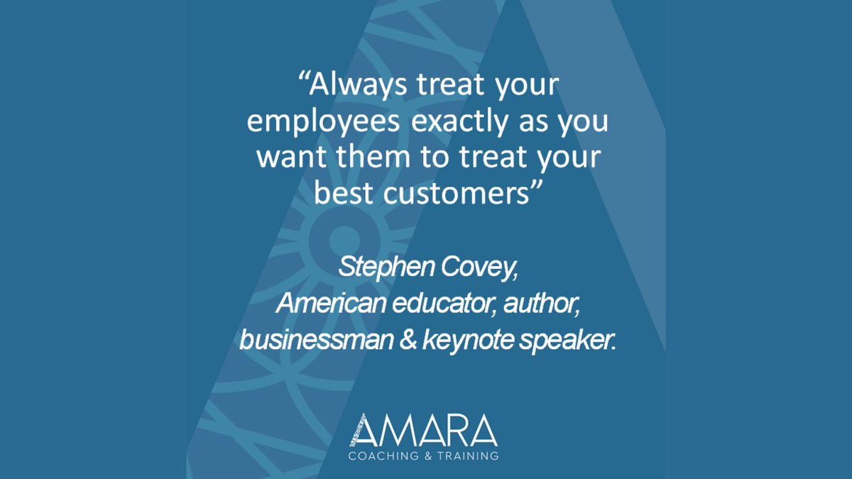 amaracoaching's tweet photo. This quote is a no-brainer, right?! #Employees who are treated well are happy, motivated and productive and this leads to happy and satisfied #customers too! https://t.co/FE9JNWjFff