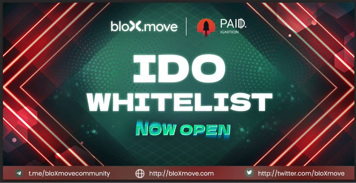 CoinHuntersTR's tweet photo. 🚀IDO🚀
Paid Ignition’dan bloXmove geliyor!
🔍Başvurmak için⬇️
https://t.co/hHiLwKIQaO
—
#paidignition @paid_network @BloXmove #bloxmove #kripto #kazan #pusulafinans https://t.co/BnZE7LYPYo