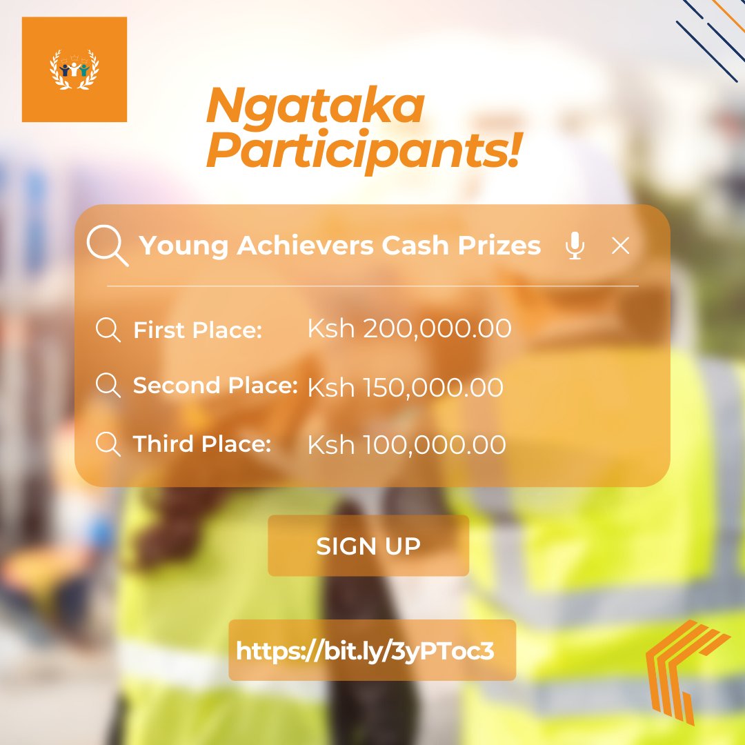 corenexuske's tweet photo. YOU!
YES, You!
Apply to participate in the Model Village Contest powered by CoRE Nexus and stand a chance to be part of the winning teams which will receive cash prizes of KES 200, 000, KES 150,000, and KES 100,000!

Apply now at https://t.co/wQd6obj8Zm https://t.co/g2EhsTGANG