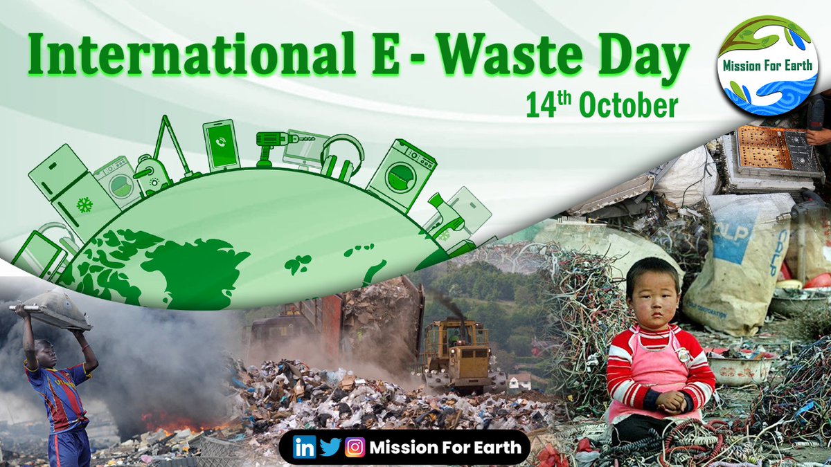 MissionForEarth's tweet photo. This International E-Waste Day lets take significant steps to educate &amp; aware towards Recycling, Repairing and Reusing e-waste, both globally and locally

#environment #nature #internationalewasteday #NaturePhotography #EWasteDay  #ClimateCrisis #sustainabile #MissionforEarth #ME https://t.co/mFOddflYkC