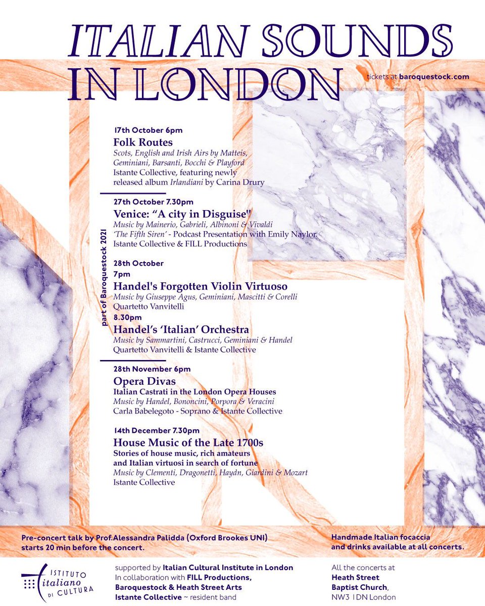 Fill (@fill_festival) on Twitter photo Do not miss the "Italian Sounds in London" series organised by <a href="/baroquestock/">Baroquestock</a> with the support of <a href="/iiclondra/">@iiclondra</a> and Fill Productions.
Tickets here: baroquestock.com/italiansounds/
And watch out for a special venetian event on the 27th! Do not miss the "Italian Sounds in London" series organised by <a href="/baroquestock/">Baroquestock</a> with the support of <a href="/iiclondra/">@iiclondra</a> and Fill Productions.
Tickets here: baroquestock.com/italiansounds/
And watch out for a special venetian event on the 27th!