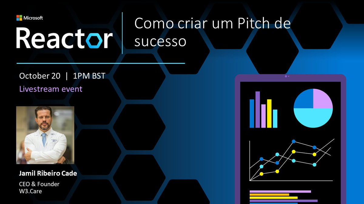 Como criar um #Pitch de sucesso? Pitch vem do Basebol Americano, que literalmente é um lançamento, um arremesso.

<a href="/JamilCade/">Jamil Cade, MD, PhD</a> vai compartilhar dicas e melhores práticas para criar e fazer um Pitch de sucesso. Host: Jamil Lopes <a href="/JMAXBR/">Jamil Lopes</a>.

msft.it/6010XvcLu #ReactorSaoPaulo