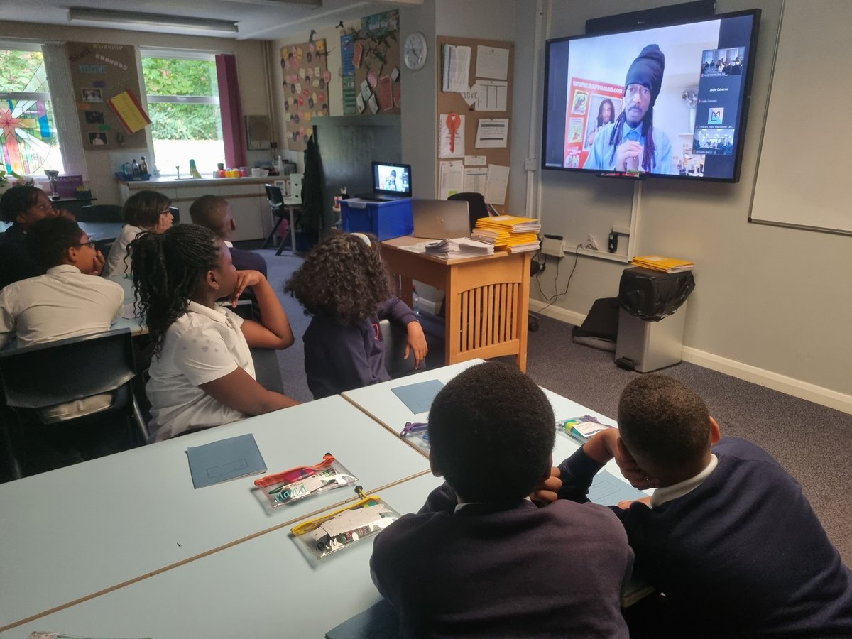 HolyName_School's tweet photo. Year Six had a fantastic morning learning more about Black History Month and listening to poet, Donovan Christopher. It was such an interesting and engaging session and we can't wait to read, 'The Undefeated' next week! 📚📖📝 https://t.co/Z6kJQu65Ao