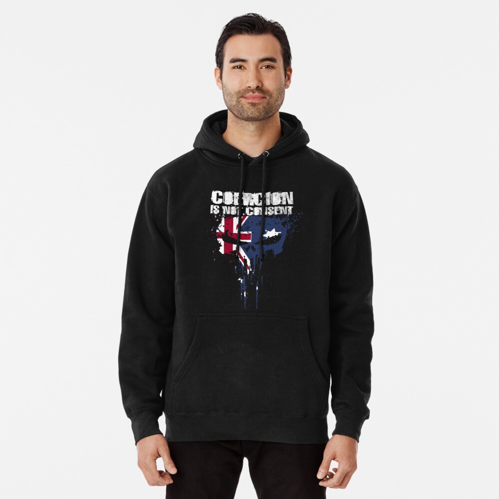 DafinStudio's tweet photo. Coercion Is Not Consent Pullover Hoodie

https://t.co/XyoRVRhWGE

#australialockdown #AustraliaHasFallen #ReclaimTheLine #CoercionIsNotConsent  #AustraliaSaysNo #melbourneprotestors #sydneylockdown https://t.co/UYK5IRo16D