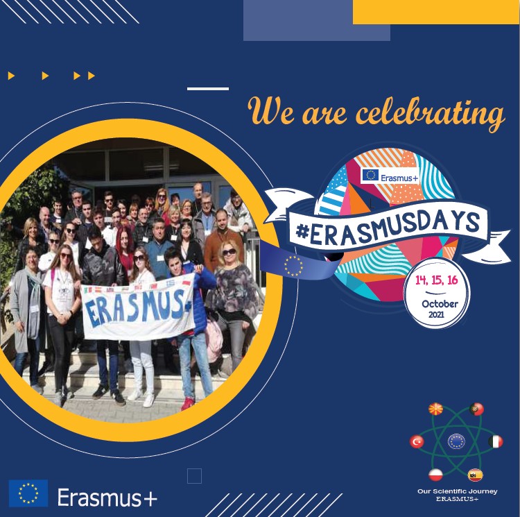 We are celebrating #ErasmusDays2021 as the partners of Our Scientific Journey!! These are the days of togetherness, collaboration and friendship! 🇪🇺🇹🇷🇵🇱🇲🇰🇮🇹🇪🇸🇵🇹 <a href="/ulusalajans/">Türkiye Ulusal Ajansı 🇹🇷 Turkish NA</a> <a href="/EUErasmusPlus/">Erasmus+</a> <a href="/Erasmus_Project/">Erasmus+ Projects</a>