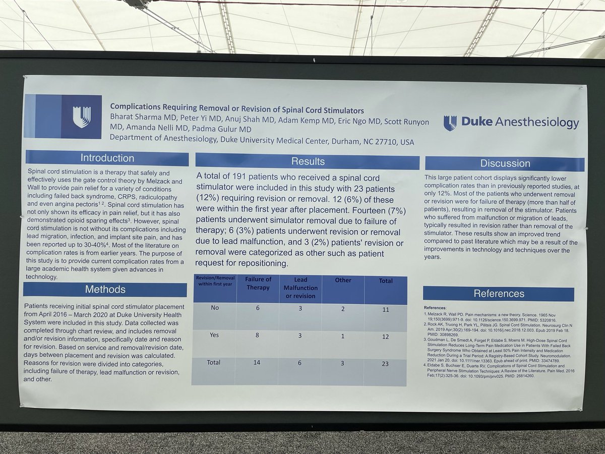 LabPromis's tweet image. Revision rates of spinal cord stimulators lower than previously reported-improved techniques? Advanced technology? @doctorgulur @ahnelli1103 @drpeteryi @Duke_Anesthesia #ANES21 #ChronicPain