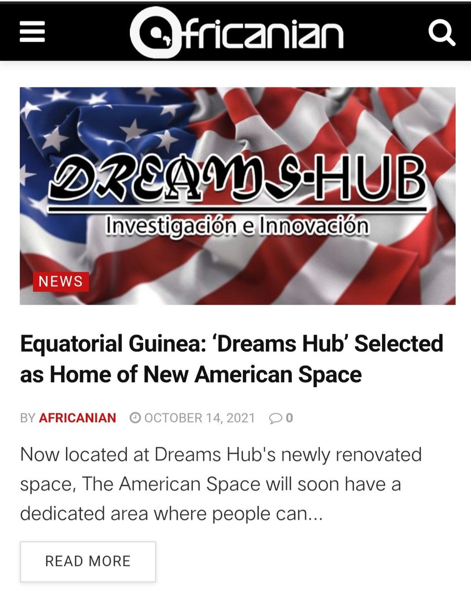 🗣️📢[ANNOUNCEMENT] 

The <a href="/USEmbassyEG/">U.S. Embassy Malabo 🇺🇸🇬🇶</a> will soon have a dedicated area where people can come in to learn English, get immersed into some American culture and conversations about societal topics ranging from #entrepreneurship to #civic participation.

Read more: <a href="/africaniannews/">Africanian News</a>