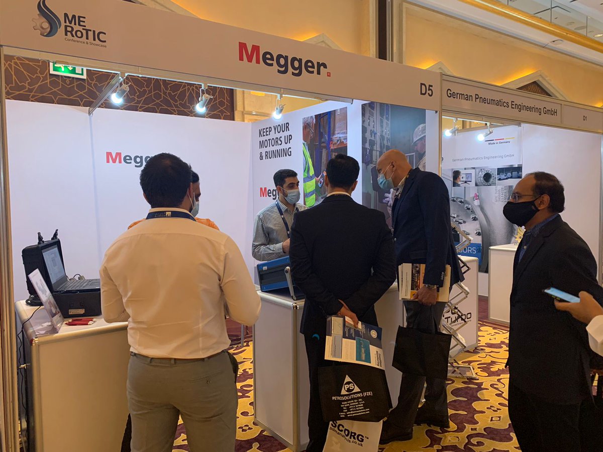 harisalafaq's tweet image. ME RoTIC 2021 Middle East Rotating Machinery Technology &amp;amp; Innovation Conference &amp;amp; Showcase The Ritz-Carlton, Dubai, 12-14th Oct 2021 with Megger

#Harisalafaq #megger #soledistributor #liveevent #MERoTIC2021 #UAE #middleeast